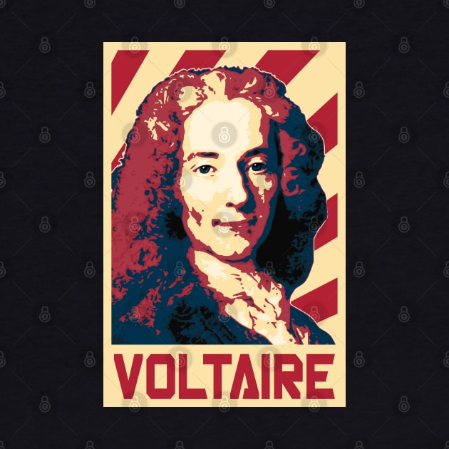 Voltaire Retro Propaganda by Nerd_art